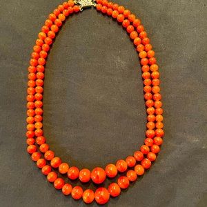 Red Double Strand Necklace